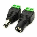 20x Male + Female DC Power Jack Connector Adapter Plug 2.1 x 5.5mm for CCTV LED