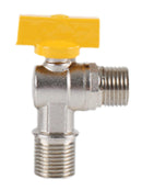 1/2'' Fixed Brass Ball Valve Gas Angle Valves Threaded Connection 1 Piece
