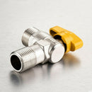 1/2'' Fixed Brass Ball Valve Gas Angle Valves Threaded Connection 1 Piece