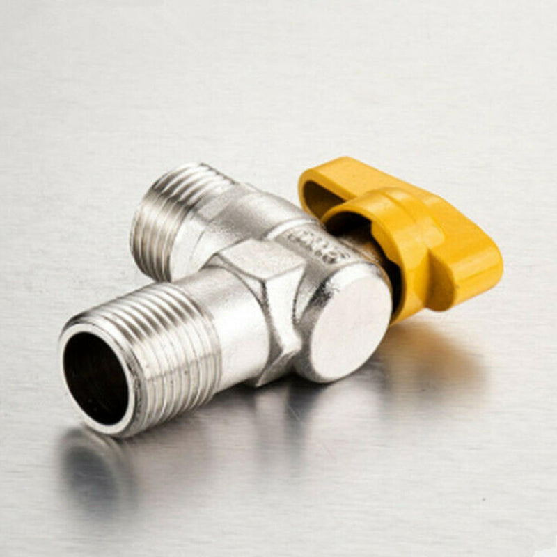 1/2'' Fixed Brass Ball Valve Gas Angle Valves Threaded Connection 1 Piece