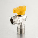 1/2'' Fixed Brass Ball Valve Gas Angle Valves Threaded Connection 1 Piece