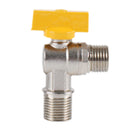 1/2'' Fixed Brass Ball Valve Gas Angle Valves Threaded Connection 1 Piece