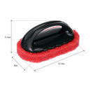 2x Sponge Brush Cleaning Scrubber with Handle Strong Decontamination for Kitchen