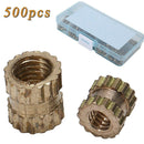 500Pcs/set M2/M3 Brass Threaded Round Insert Embedded Nuts tool Kit Newest Use