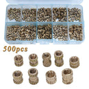 500Pcs/set M2/M3 Brass Threaded Round Insert Embedded Nuts tool Kit Newest Use