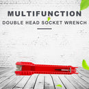1xMultifunction Faucet Wrench Double-Head Water Pipe Spanner Sink Installer Tool