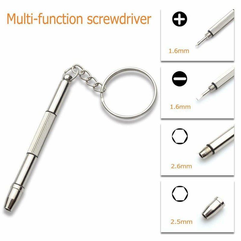 Eyeglasses Repair Assortment Kit with Screws Nuts+6x Tweezer Screwdriver Set Hot