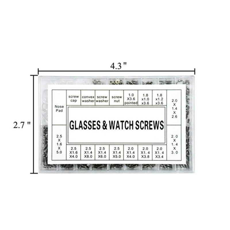 Eyeglasses Repair Assortment Kit with Screws Nuts+6x Tweezer Screwdriver Set Hot