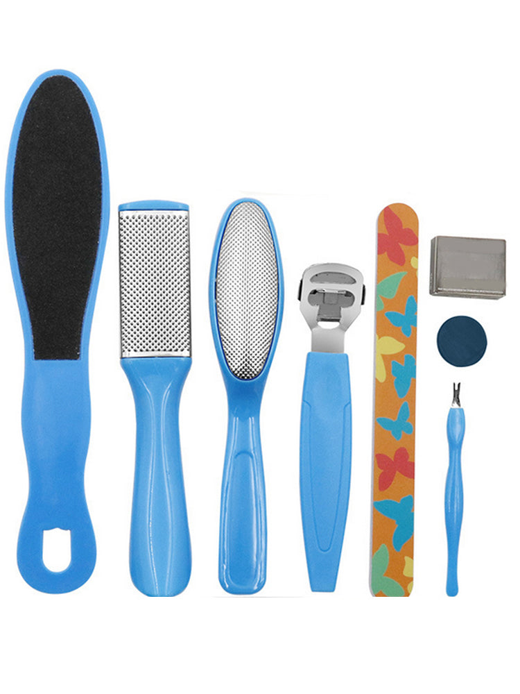 8Pcs/set Pedicure Rasp for Foot File Callus Remover Nail Care Blue Newest Useful