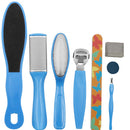 8Pcs/set Pedicure Rasp for Foot File Callus Remover Nail Care Blue Newest Useful