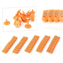 Plastic Livestock Ear Tag for Goat Sheep Pig 100Pcs/Set Orange Durable