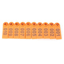 Plastic Livestock Ear Tag for Goat Sheep Pig 100Pcs/Set Orange Durable