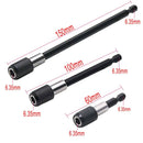 3pcs/set 1/4" 60/100/150mm Hex Quick Magnetic Screwdriver Extension Bit Holder