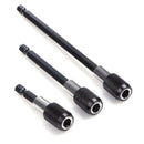 3pcs/set 1/4" 60/100/150mm Hex Quick Magnetic Screwdriver Extension Bit Holder