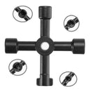 1x 4-Ways Universal Square Triangle Wrench Key Electrical Elevator Plumber Keys