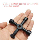 1x 4-Ways Universal Square Triangle Wrench Key Electrical Elevator Plumber Keys
