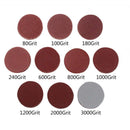 100 Pcs 2 Inch 50mm Sander Disc 80-3000 Grit Sanding Polishing Sandpaper Tool