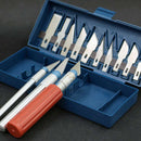 13Pcs Wood Carving Tools Kit Carbon Steel Chisel Knives Set for Art and Crafts
