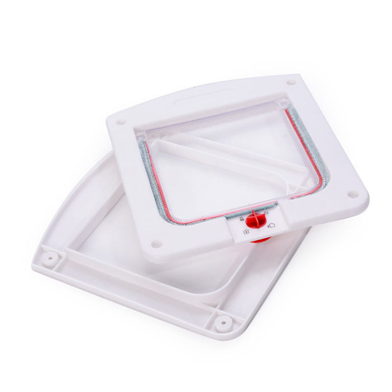 Safe 4-way Lockable Pet Cat/Dog Door Extra Large Locking Flap Frame Screen