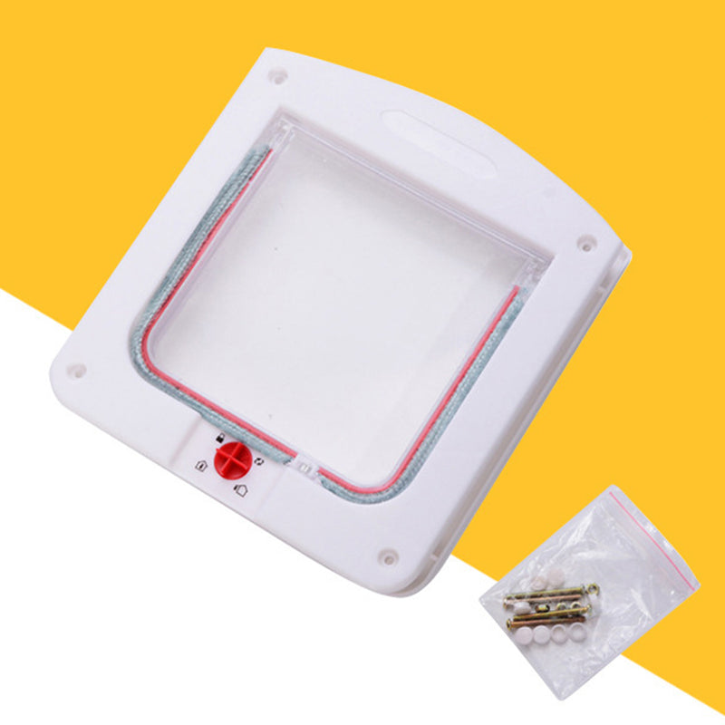 Safe 4-way Lockable Pet Cat/Dog Door Extra Large Locking Flap Frame Screen