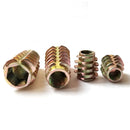 138x Color Zinc-plated Wood Furniture Hex Socket Drive Threaded Insert Nut Kit