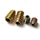 138x Color Zinc-plated Wood Furniture Hex Socket Drive Threaded Insert Nut Kit