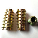 138x Color Zinc-plated Wood Furniture Hex Socket Drive Threaded Insert Nut Kit