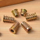 138x Color Zinc-plated Wood Furniture Hex Socket Drive Threaded Insert Nut Kit
