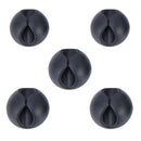 5 PCS Single Cable Clips, Cable Management System and Cord Organizer Solution(Black)