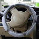 Sandwich Steering Wheel Cover (Colour: Grey and white glue, Adaptation Steering wheel diameter: 38cm)
