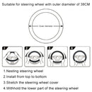 Sandwich Steering Wheel Cover (Colour: Grey and white glue, Adaptation Steering wheel diameter: 38cm)