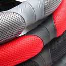 Sandwich Steering Wheel Cover (Colour: Red and white glue, Adaptation Steering wheel diameter: 38cm)