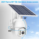 T16 1080P Full HD 4G (US Version) Network Monitoring Solar Powered Camera, Support PIR + Radar Alarm, Night Vision, Two Way Audio, TF Card