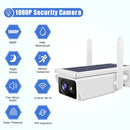 T13-2 1080P HD Solar Powered 2.4GHz WiFi Security Camera with Battery, Support Motion Detection, Night Vision, Two Way Audio, TF Card