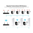 SriHome NVS002 1080P 4-Channel NVR Kit Wireless Security Camera System, Support Humanoid Detection / Motion Detection / Night Vision, US Plug