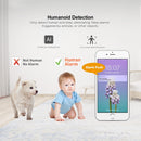 SriHome NVS002 1080P 4-Channel NVR Kit Wireless Security Camera System, Support Humanoid Detection / Motion Detection / Night Vision, US Plug