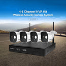 SriHome NVS002 1080P 6-Channel NVR Kit Wireless Security Camera System, Support Humanoid Detection / Motion Detection / Night Vision, US Plug