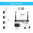 SriHome NVS002 1080P 8-Channel NVR Kit Wireless Security Camera System, Support Humanoid Detection / Motion Detection / Night Vision, UK Plug