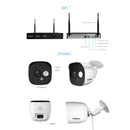 SriHome NVS002 1080P 8-Channel NVR Kit Wireless Security Camera System, Support Humanoid Detection / Motion Detection / Night Vision, EU Plug