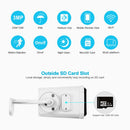 SriHome SH024 3.0 Million Pixels 1296P HD Outdoor IP Camera, Support Motion Detection / Humanoid Detection / Night Vision / TF Card, AU Plug