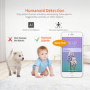 SriHome SH029 3.0 Million Pixels 1296P HD AI Camera, Support Two Way Talk / Motion Detection / Humanoid Detection / Night Vision / TF Card, US Plug
