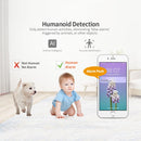 SriHome SH020 3.0 Million Pixels 1296P HD AI IP Camera, Support Two Way Talk / Auto Tracking / Humanoid Detection / Night Vision / TF Card, EU Plug