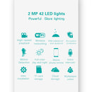 DP16 2.0 Megapixel 42 LEDs Garden Light Smart Camera, Support Motion Detection / Night Vision / Voice Intercom / TF Card, EU Plug