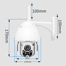 Wireless Surveillance Camera HD PTZ Home Security Outdoor Waterproof Network Dome Camera, Support Night Vision & Motion Detection & TF Card, EU Plug