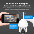 Wireless Surveillance Camera HD PTZ Home Security Outdoor Waterproof Network Dome Camera, Support Night Vision & Motion Detection & TF Card, EU Plug