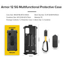 For Ulefone Armor 12 5G Multifunctional TPU + PC Protective Case with Back Clip & Carabiner (Black)
