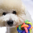 Fun Colorful Weave Style Bell Ball Pet Toy, Size: M (7.5*7.5*7.5cm)