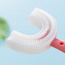 10 PCS U-shaped Children Baby Hand-held Soft Toothbrush Brushing Artifact for 6-12 Years Old, Style: Straight Handle (Pink)
