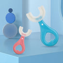 10 PCS U-shaped Children Baby Hand-held Soft Toothbrush Brushing Artifact for 2-6 Years Old, Style: Heart Shape(Pink)