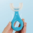 10 PCS U-shaped Children Baby Hand-held Soft Toothbrush Brushing Artifact for 2-6 Years Old, Style: Heart Shape(Blue)